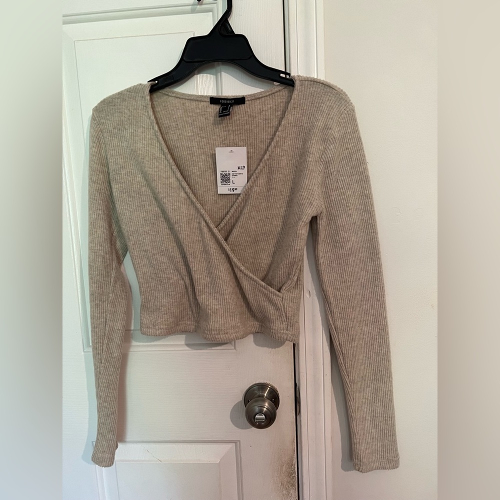 Long Sleeve Cropped Sweater